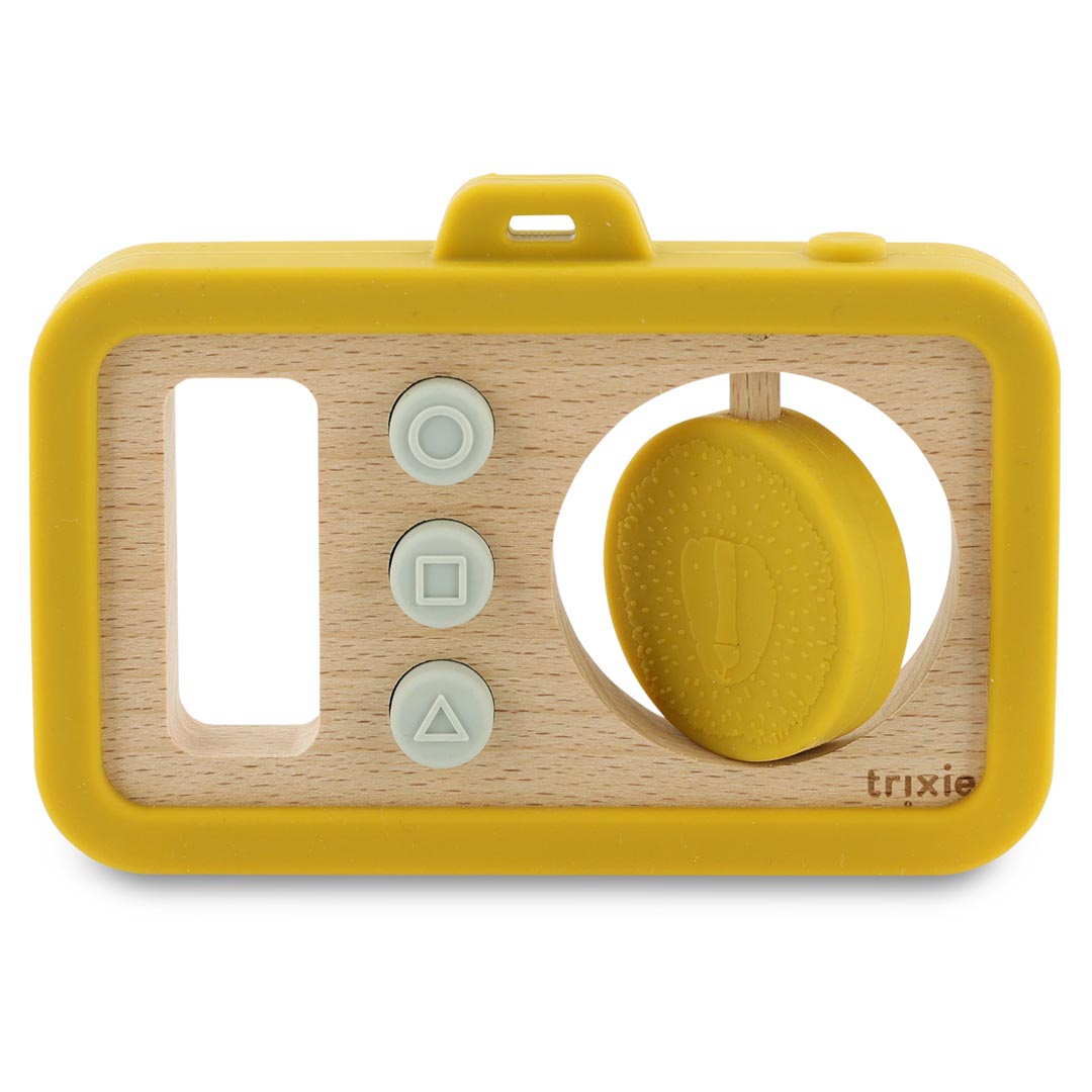 Cámara de silicona y madera para bebés - Mr. Lion